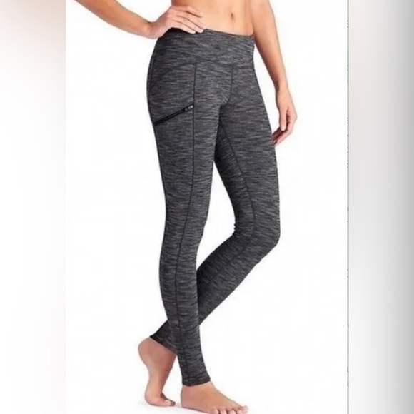 Athleta Leggings XS Heather DrifterGrey Zip Pockets Gently Worn Versatile - Picture 2 of 11